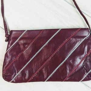 3/$25 80's retro purse. Plum purple / grey